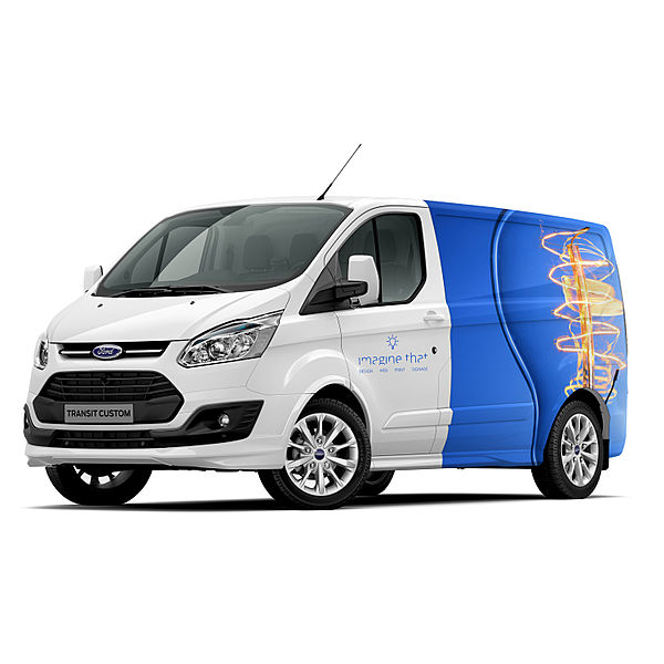 Van with Image that branding